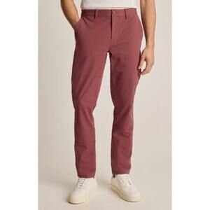Bonobos Pants Mens 38x32 Red Slim Fit Straight Leg Chino Pants Mid Rise Preppy